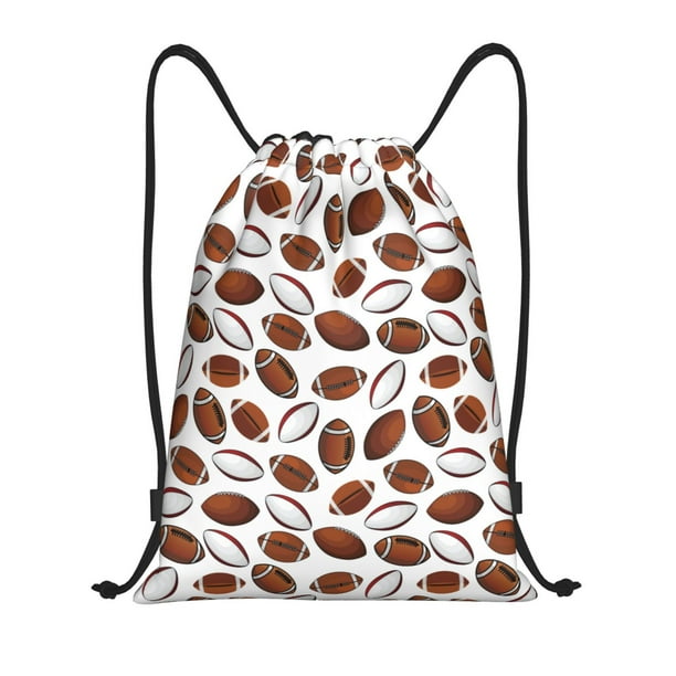 Fotbe Football Bolsa Mochila con Cordón Estampada, Bolsa de Gimnasio Deportiva, Bolsa Cinch, Bolsa con Cordón para Hombres y Mujeres-Small