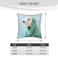 thumbnail image 4 of Kll Dog Wrapped In Towel Decorative Throw Pillow Covers Velvet Soft For Couch Sofa Bedroom Living Room Outdoor -18"X18", 4 of 8