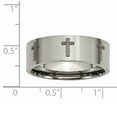 thumbnail image 5 of Titanium Flat 8mm Laser Design Brushed Band, 5 of 9