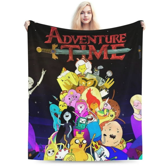 Adventure Time Bed Blanket Air Conditioner Quilt Ultra Soft Flannel Blanket All Season Fuzzy Blanket Reversible Fluffy Plush Blanket 40"X30"