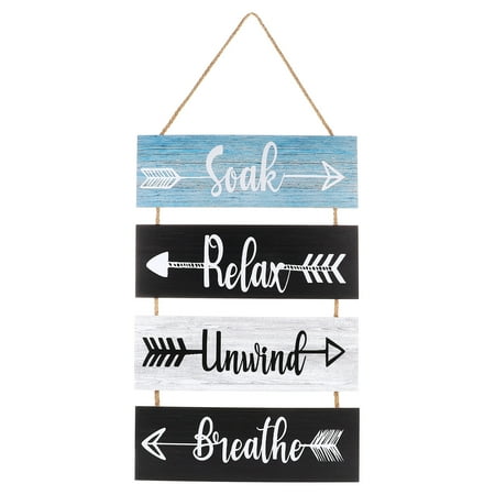 

FRCOLOR Decorative Toilet Decor Bathroom Doorplate Pendant Toilet Hanging Board