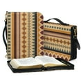 thumbnail image 3 of FOR U DESIGNS Aztec Tribal Bible Cases for Woman Casual Bible Carrying Case for Men with Strap Bible Bag Tote Bag Size Large Stylish PU Bible Bag for Bible Lover for Bible Study Religious, 3 of 7