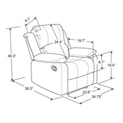 Relax-a-Lounger Reynolds Faux Suede Manual Recliner, Brown