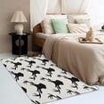 thumbnail image 3 of 3x5 Rug, Deer Head Rug & Home Decor - Front Door Mat Indoor Entrance, Black and White Rugs for Entryway, Washable Non Slip Soft Low Pile Small Area Rug, Cabin Carpet & Room Decorations Y-&64, 3 of 7
