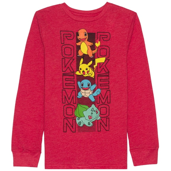 Pokemon - Starters Tower - Men's Long Sleeve Graphic T-Shirt