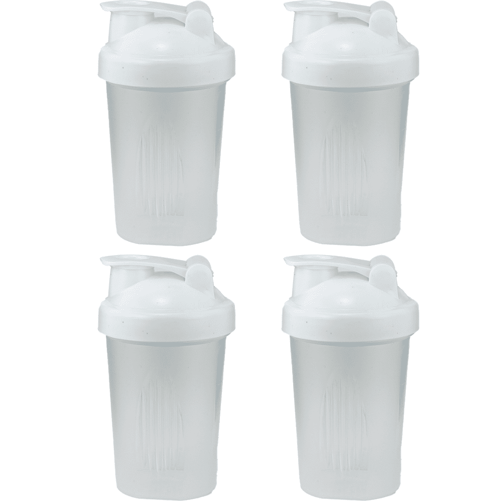 Shaker Bouteille avec Fouet en Fil, Mixeur Shaker pour Mélanges de Protéines (4 Pcs)