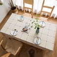 thumbnail image 3 of Cheers US Rectangle Table Cloth Linen Farmhouse Tablecloth Waterproof Anti-Shrink Soft and Wrinkle Resistant Decorative Fabric Table Cover for Kitchen, 3 of 7