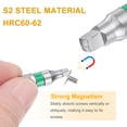thumbnail image 4 of Uxcell 10pcs Punta de destornillador cuadrada SQ2 1/4" Hex Shank 25mm/1" Longitud Magnética Cabeza Hexagonal de 4 Puntos Puntas de Acero S2 Destornillador Eléctrico, 4 of 6