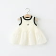 thumbnail image 2 of QTOCIO Toddler Girls Dresses, Baby Girl Summer Clothes, Toddler Kids Baby Girls Fashion Cute Sleeveless Sweet Bowknot Embroidery Dress, Black, 3 Years, 2 of 3