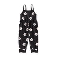 thumbnail image 3 of Kid Girls Jumpsuit, Flower Print Spaghetti Straps Romper Clothes for Daily Casual, 3 of 10