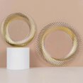 thumbnail image 6 of Efavormart 10 Pack | 7" Clear / Gold Swirl Rim Plastic Dessert Appetizer Plates, Round Disposable Salad Plates, 6 of 11