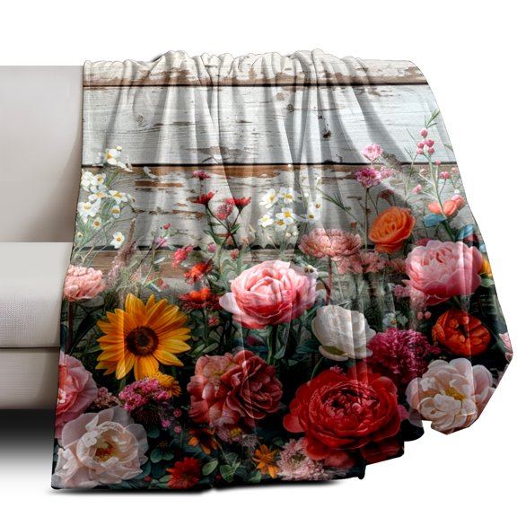 Throw Blanket Soft Plush Fleece Blanket 30In × 39In Home Decor Cozy Camping Blanket for Gift Bedding Essentials