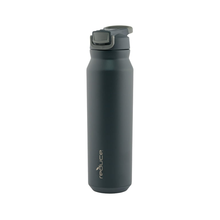 Reduce Vacuum Insulated Stainless Steel Hydrate Pro Water Bottle with Leak-Proof Lid, Smoke, 32 oz