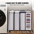 thumbnail image 4 of VEVOR Laundry Sorter Cart 4 Section, Laundry Hamper with Heavy Duty Lockable Wheels and 4 Removable Bags, Rolling Laundry Basket Sorter for Clothes Storage, 4 of 9