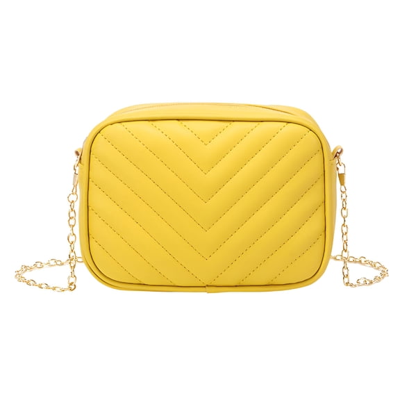 GASTROPOD Small Crossbody Purses for Women Quilted Shoulder Handbags Trendy Clutch Tote Camera Bag Yellow Purse