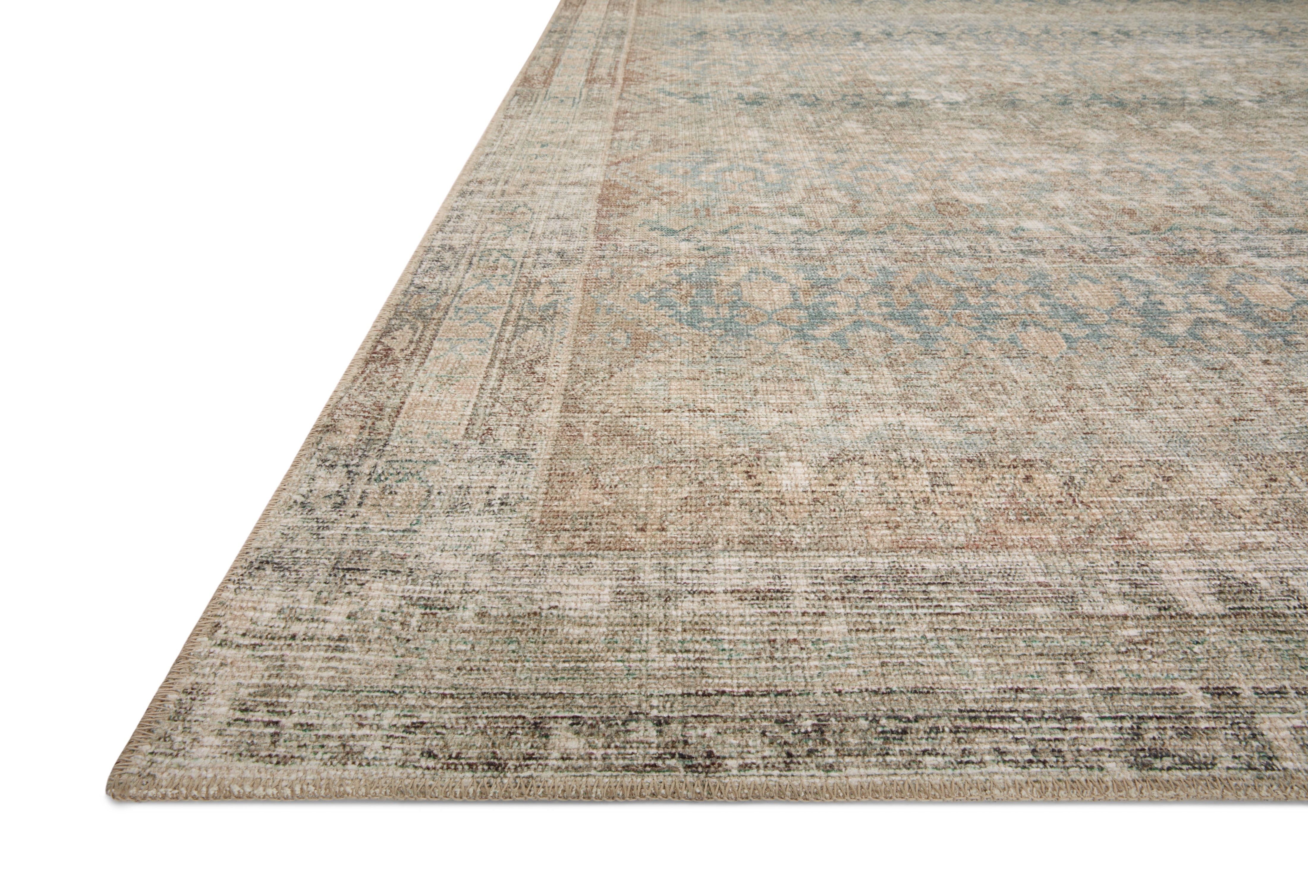 Angela Rose x Loloi Aubrey Jade / Natural 7'-6" x 7'-6" Round Area Rug