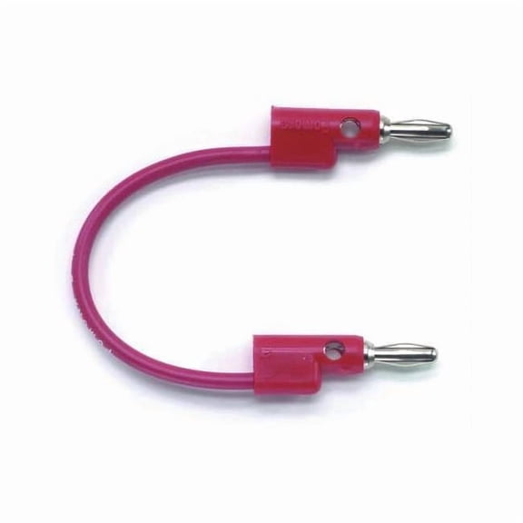 Pomona Electronics Banana Plug Patch Cord, 60 in, Polypropylene, Red B-60-2