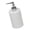 Cylindrical-White, variant on Hand Soap Pump Dispenser in Resin for Bathroom Counter, Freestanding Lotion Bottle for Vanity, Guest Washroom Use