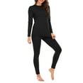 thumbnail image 5 of Zando Black Thermal Underwear Sets for Women Ultra-Soft Base Layer Women Cold Weather Womens Thermals Top and Bottom Set Black XL, 5 of 6