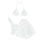 thumbnail image 2 of Gibobby Conjunto de Bañador Sexy 2024 mujeres trajes Rave conjuntos de Bikini con cuello Halter sujetador Top Panty minifalda traje de baño metálico Ropa(Blanco,XL), 2 of 4