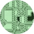thumbnail image 1 of Ahgly Company Indoor Round Patterned Mint Green Area Rugs, 7' Round, 1 of 1