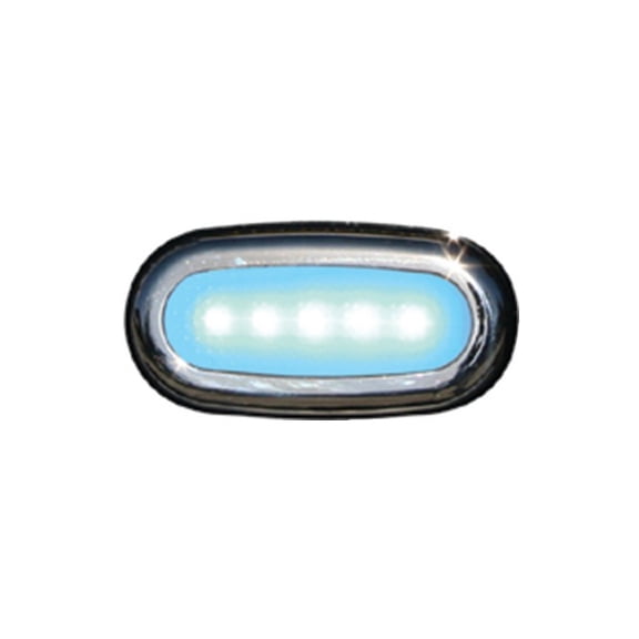 Scandvik  41362P; 5 Led Court Light Sf Stainless Steel Blue