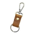 thumbnail image 1 of DYNWAVECA Fashion Leather Keychain, Unisex Key Chain Holder, Business Metal Key with Belt Loop, Key Brown, 1 of 3