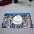thumbnail image 2 of MKHERT Beautiful New York City Skyline with Urban Skyscrapers at Sunset Placemats Table Mats for Dining Room Kitchen Table Decoration 12x18 inch,Set of 4, 2 of 4