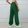 thumbnail image 4 of Bloomae Fall Sweatpants Women Loose Fit Baggy Lounge Pants Casual Workout Gym Active High Waisted Comfy Joggers for Women Fashion 2025 Outfit Clothes Green L, 4 of 11