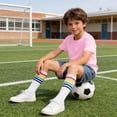 thumbnail image 6 of OGLCCG Girls 3 Piece Outfit Set Kids Short Sleeve Tshirt and Denim Shorts Socks Summer Casual Active Clothes Sets with Pockets 3-12 Years, 6 of 8