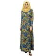 thumbnail image 6 of Bimba Womens Muslim Printed Jilbab Dress Designer Abaya With Pockets & Hijab, 6 of 6