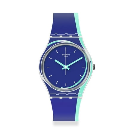 Swatch gent Standard Quartz Silicone Strap, Blue, 16 casual Watch ...