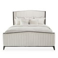 thumbnail image 2 of Paris Chic Cal. King Channel Tufted Velvet Bed - Ivory/Espresso, 2 of 11