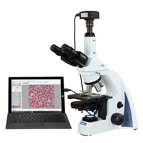 OMAX 40X-1600X Advanced PLAN Darkfield Binocular Compound Microscope with 1.3MP USB Camera and Dry Darkfield Condenser OMAX 40X-1600X Advanced PLAN Darkfield Binocular Compound Microscope with 1.3MP USB Camera and Dry Darkfield Condenser