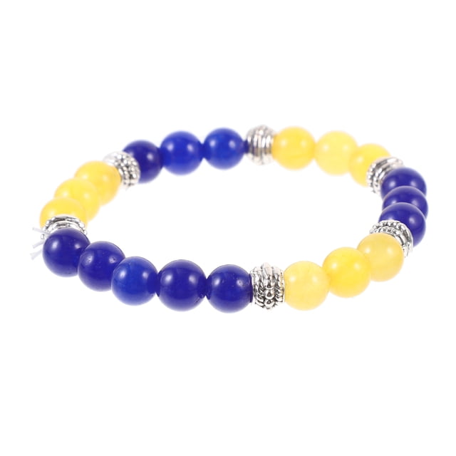 Pulsera ajustable de 1 cuerda con piedras naturales, unisex