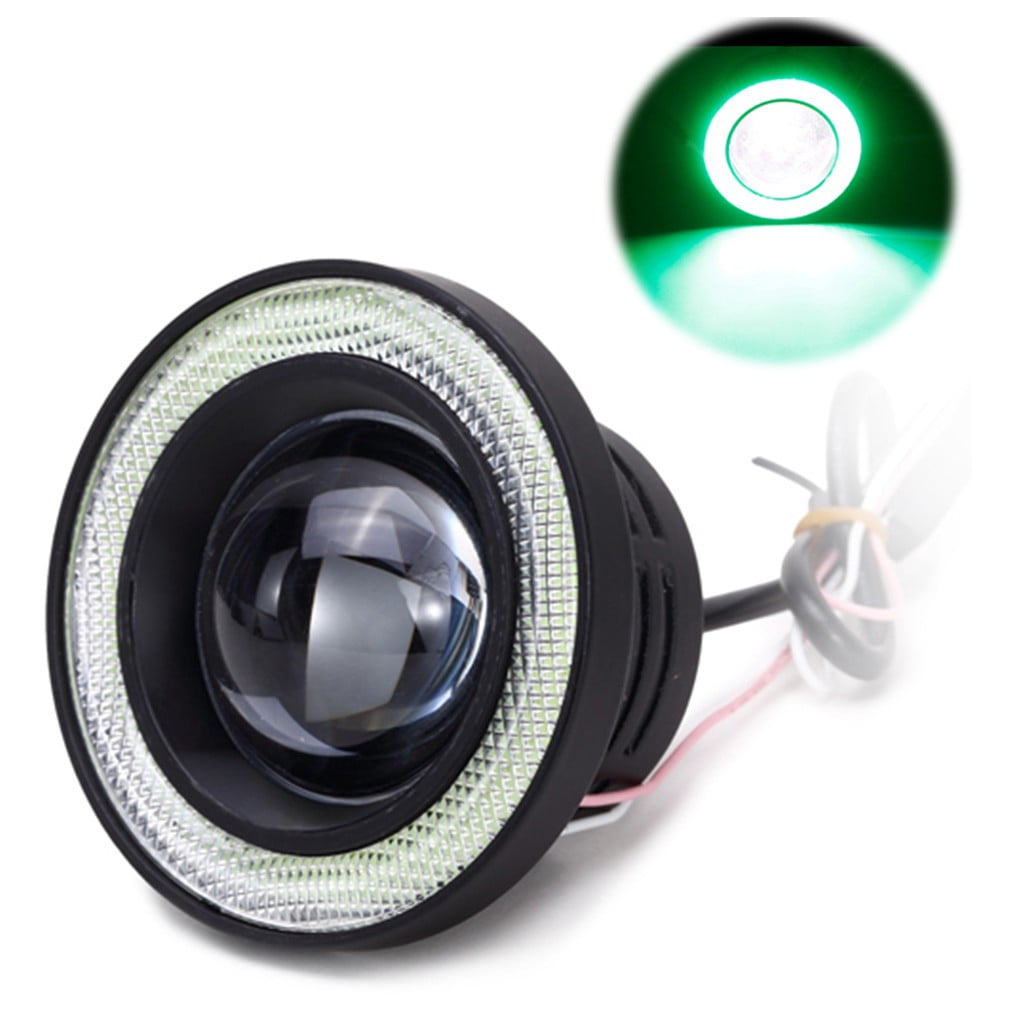2× Cotton Light Angel Eye LED DRL Car Motorcycle Fog Light Halo Rings Waterproof Auto Headlight Turning Signal With Lampshades - View #6