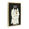 thumbnail image 3 of Stupell Industries Boo Ghosts with Dog Costume Gold Framed Floater Canvas Wall Art design by JJ Design House LLC, 31 x 21, 3 of 9