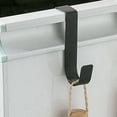 thumbnail image 5 of 4X Multiusos, Gancho Trasero para Puerta de Armario de Cocina, Estante para Colgar Ropa, Abrigo, Sombrero, Colgador de Toallas, Gancho de Almacenamiento Negro, 5 of 5
