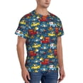 thumbnail image 2 of Vsdgher Vehicles Cartoon with Funny Drivers,Animal Drivers Print Men's Dry Fit Mesh Athletic Shirts Moisture Wicking Tennis T-Shirt Tops, 2 of 9