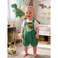 thumbnail image 6 of RUINIXCW Baby Boy First Birthday Overalls Dinosaur Embroidery Sleeveless Romper, 6 of 8