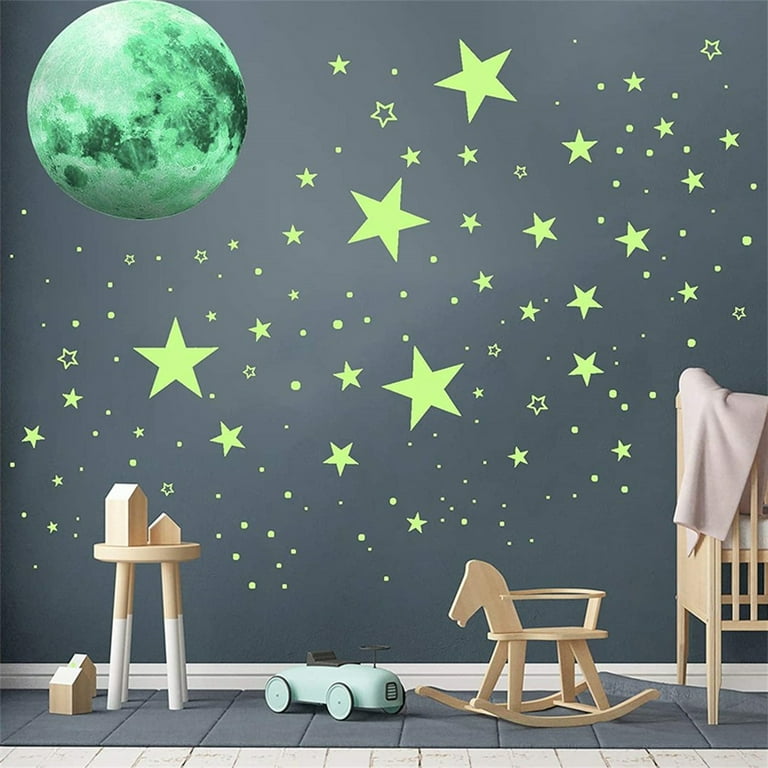 1049Pcs Star Decorations for Bedroom, Boys Girls Room Decor, Cool Stuff for  Your Room, Wall Decals for Bedroom, Playroom, Living Room, Wall Decor,  Baby's Room Decoration, best birthday Gift, Green 