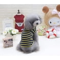 thumbnail image 5 of Conjunto de 2 camisetas de algodón a rayas para perros, ropa para mascotas, camisetas para cachorros, camisetas sin mangas para gatos, transpirables y elásticas para perros o gatos muy pequeños (S), 5 of 5