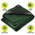 thumbnail image 2 of Core Tarps Cubierta de lona resistente de 8 mil Lona de polietileno impermeable resistente a los rayos UV y a prueba de desgarros con bordes reforzados para techo, camping, patio, piscina, barco. (Ver, 2 of 5