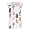 thumbnail image 4 of Puntoco Camisola básica para mujer Camiseta sin mangas con estampado para mujer Camiseta holgada sin mangas, 4 of 4