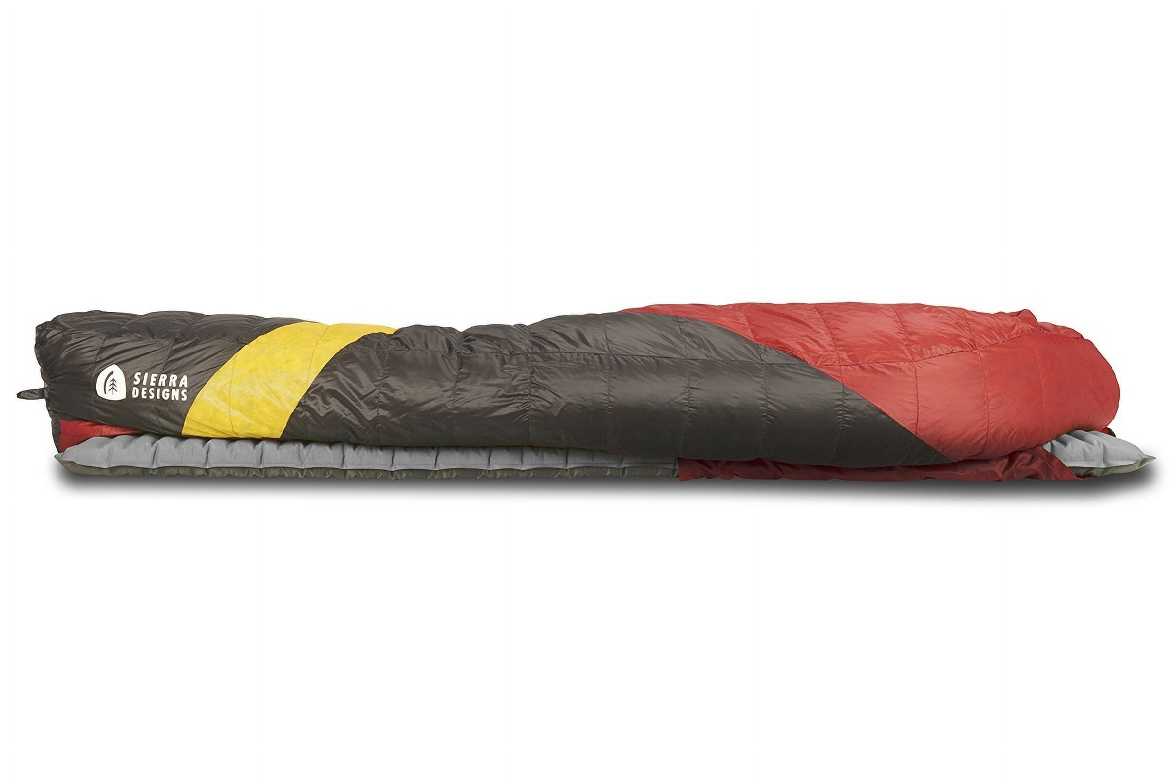 Sierra Designs Cloud 800 Dridown 20 Degree Sleeping Bag - Men's, Red/Yellow/Peat, Long