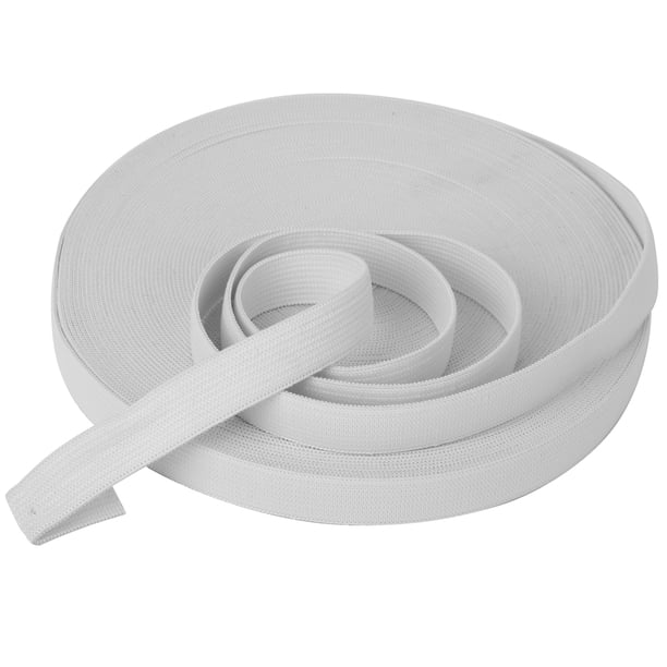 Banda elástica de punto, accesorio de costura grueso, colección artesanal para puños de ropa protectora, color blanco, 15mm de ancho