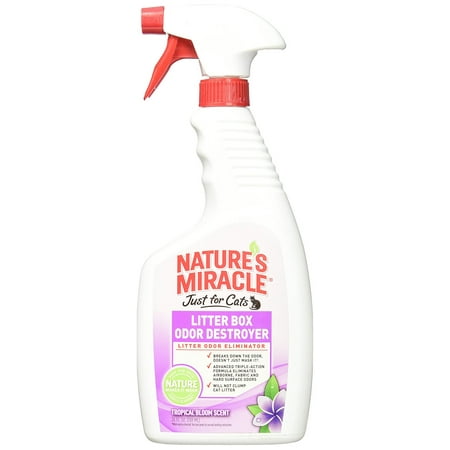 Nature's Miracle Just for Cats Litter Box Odor Destroyer Tropical Bloom Scent, 24 oz