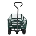 thumbnail image 7 of Olurrisa Heavy Duty 550lbs Capacity Garden Cart Wagon, Foldable Utility Wagon with Removable Sides & 10" Pneumatic Tires, Green, 7 of 7