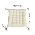 thumbnail image 4 of Taotanxi Chair Cushions for Dining Chairs with Ties, Indoor Non-Slip Kitchen Chair Pad and Dining Room Seat Cushion Mat for Office Living Room Outdoor 17.7" - Ivory, 4 of 6