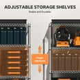 thumbnail image 5 of M MZG 4 Tier Metal Wire Shelving Unit Storage Rack Dimensions: 47.24"W x 17.7"D x 59"H, Chrome, 5 of 8